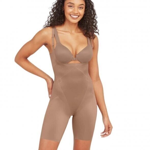 SPANX Thinstincts™ 2.0 Open-Bust Mid-Thigh slimming bodysuite 8