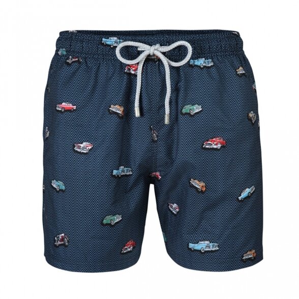 John Frank men's swim shorts "Retro car" 5