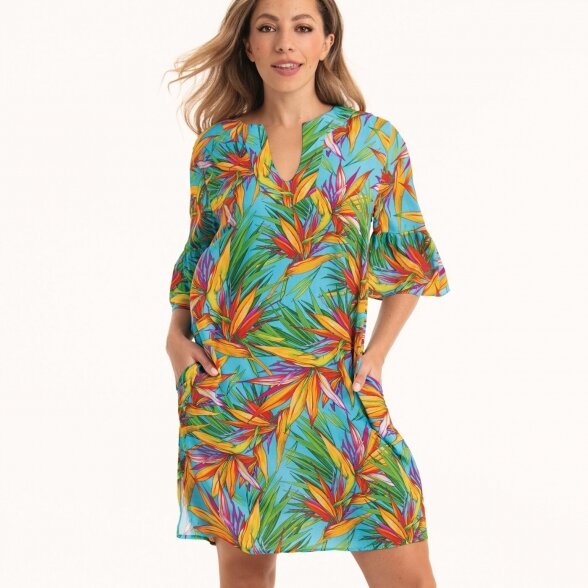 ANITA Loja turquoise beach tunic