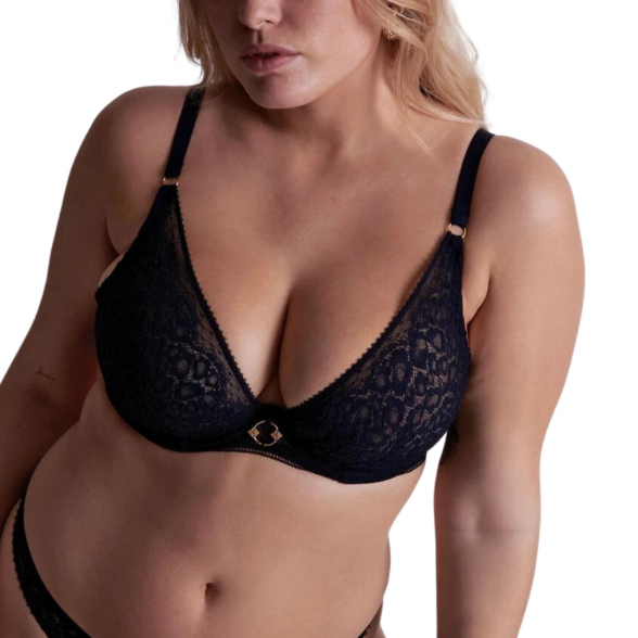 AUBADE Illusion Fauve triangle bra 1AF12-CREP 3