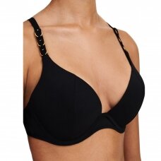 Chantelle Emblem Black push-up swim bikini top