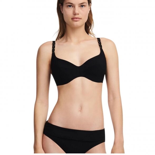 Chantelle Emblem Black swim bikini top C17T10 1