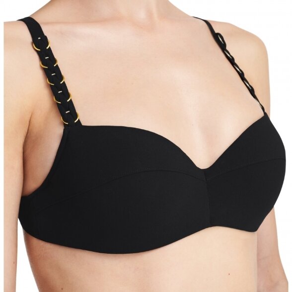 Chantelle Emblem Black swim bikini top 2