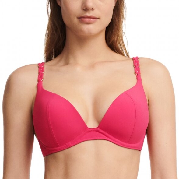 Chantelle Emblem Cybelle Pink push-up maudymosi kostiumėlio liemenėlė