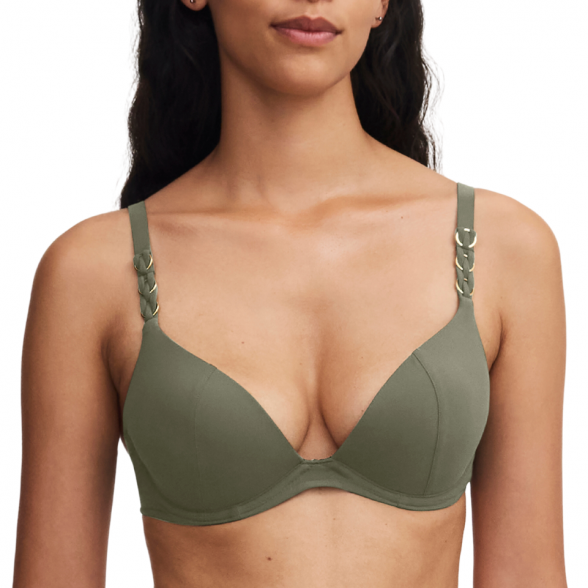 Chantelle Emblem Khaki Green push-up peldēšanas krūšturis