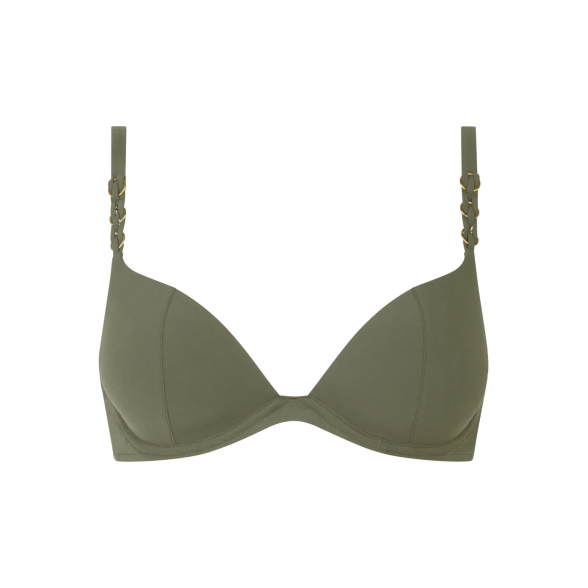 Chantelle Emblem Khaki Green push-up бикини топ 5