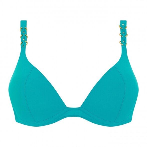 Chantelle Emblem Lake Blue push-up swim bikini top bandeau 3