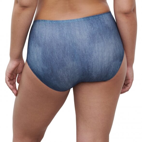 CHANTELLE Soft Stretch one size seamless full brief Blue denim 1