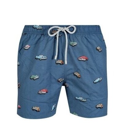 John Frank men's swim shorts "Retro car" 4