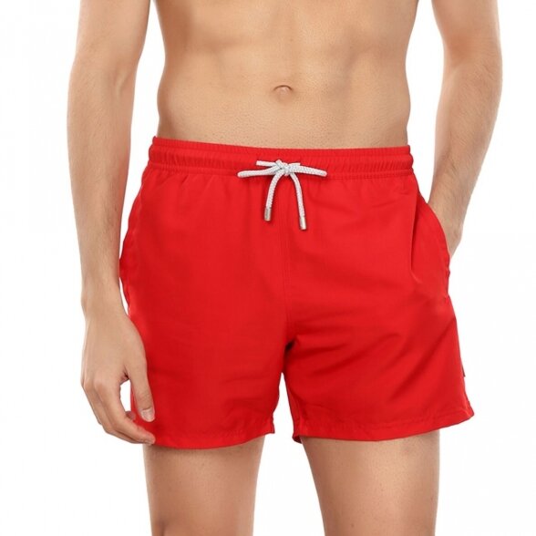 JOHN FRANK Red men's swim shorts 3