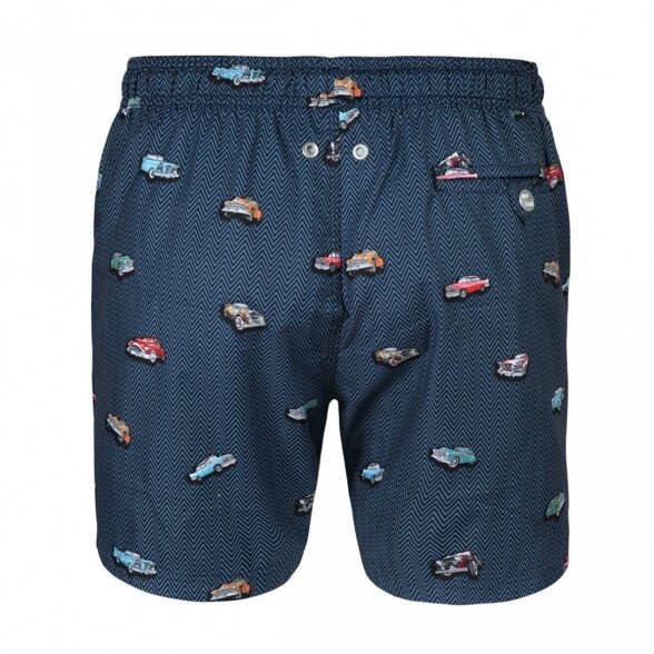 John Frank men's swim shorts "Retro car" 1