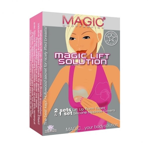 MAGIC BODY FASHION Lift solution breast lift tape with silicone nipple  covers, Lingerie accesories, Underwear