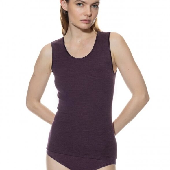 MEY Exquisite Perfect Plum women's tank top from wool and silk