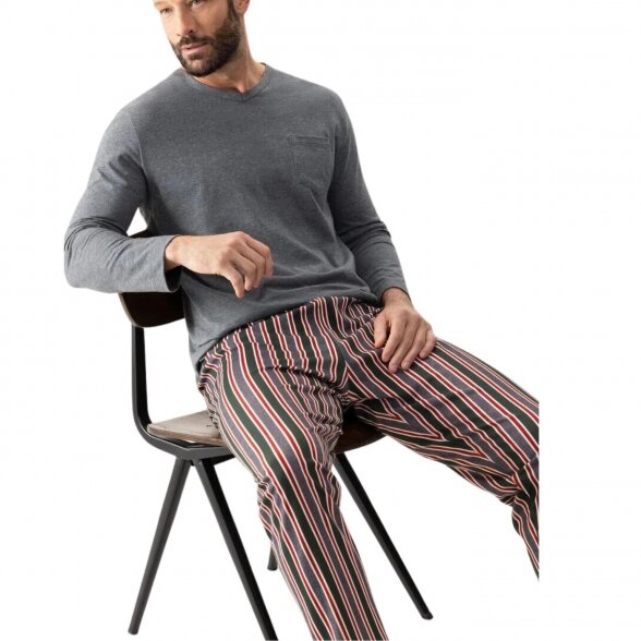 MEY Melange Striped men's pajamas 1