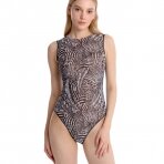 RODASOLEIL Fake Zebra smart sleeveless swimsuit