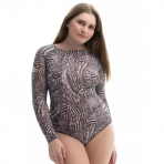 RODASOLEIL Fake zebra smart swimsuite with sleeves