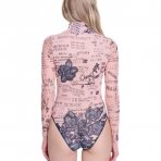 RODASOLEIL Nude Body-Art smart swimsuite with sleeves and zipper