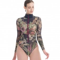 RODASOLEIL Botanicum smart swimsuite with sleeves and zipper