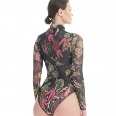 RODASOLEIL Botanicum smart swimsuite with sleeves and zipper