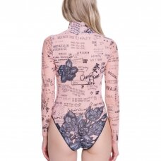 RODASOLEIL Nude Body-Art smart swimsuite with sleeves and zipper