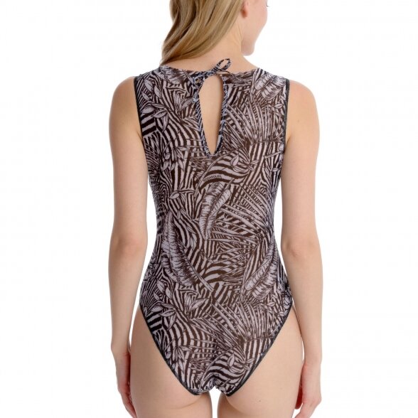 RODASOLEIL Fake Zebra smart sleeveless swimsuit 3