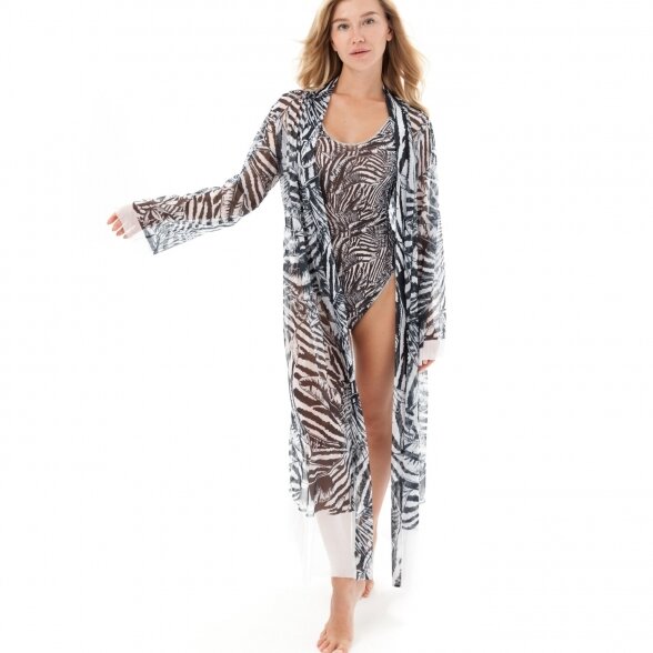 RODASOLEIL Fake Zebra beach robe 2