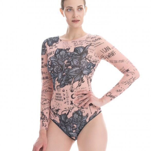 RODASOLEIL Nude Body-Art smart swimsuite with sleeves 2