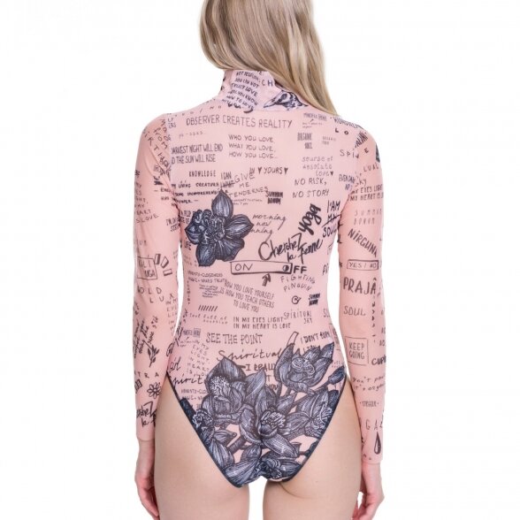 RODASOLEIL Nude Body-Art smart swimsuite with sleeves and zipper 2