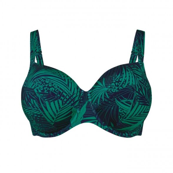 ROSA FAIA Luna Teal swim bikini top