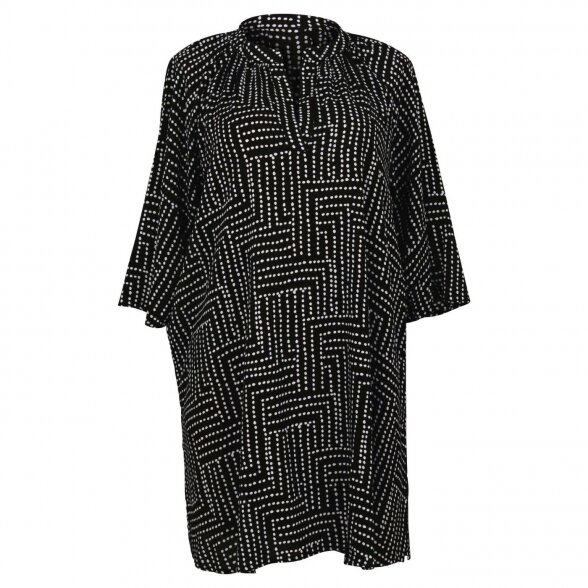 ROSA FAIA Manihi black white beach tunic 4