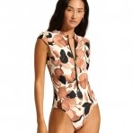 SEAFOLLY Secret Garden zip front one piece swimsuite