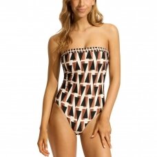 SEAFOLLY Secret Garden DD Bandeau one piece swimsuite