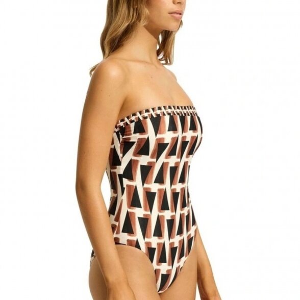 SEAFOLLY Secret Garden DD Bandeau one piece swimsuite