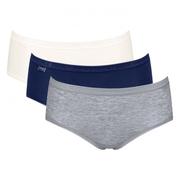 SLOGGI Basic+ Midi 3 cotton women's briefs