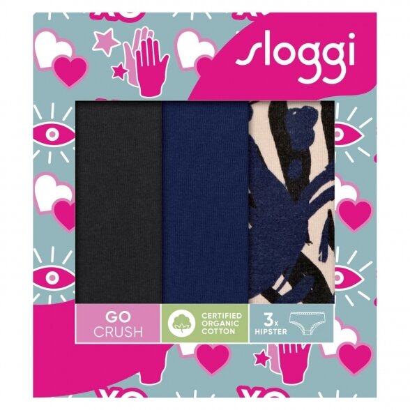 SLOGGI Go Crush Hipster трусы слипы из хлопка, 3 штуки 1