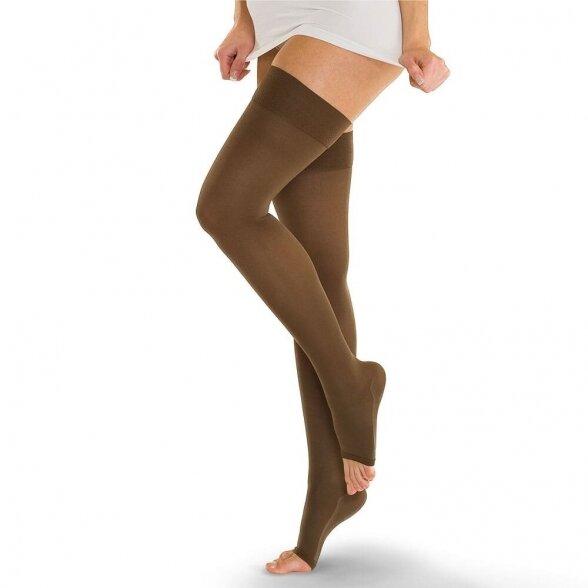 SOLIDEA Catherine Ccl.2 Plus line Punta Aperta compression thigh highs