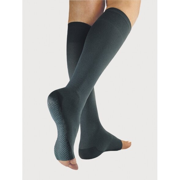 SOLIDEA Relax Unisex 140 den Punta aperta compression knee highs 1