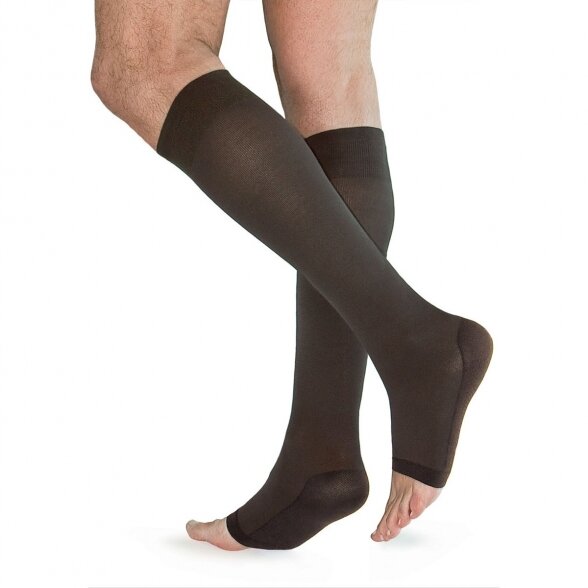 SOLIDEA Relax Unisex 140 den Punta aperta compression knee highs