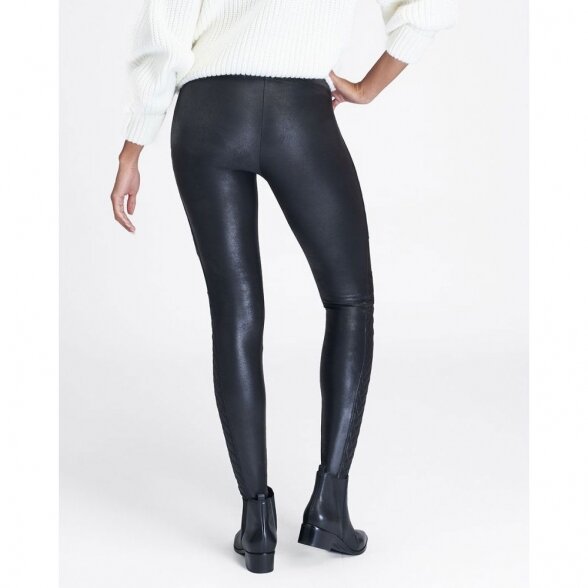 SPANX Quilted faux leather shaping leggings 1