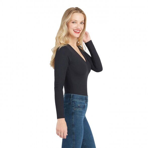 SPANX Suit Yourself Long Sleeve V-Neck bodysuit 3