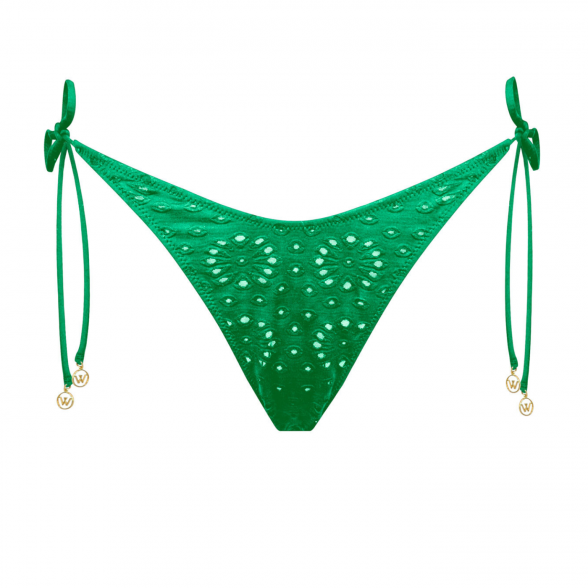 WATERCULT Riviera Notes swim bikini bottom green flare 5