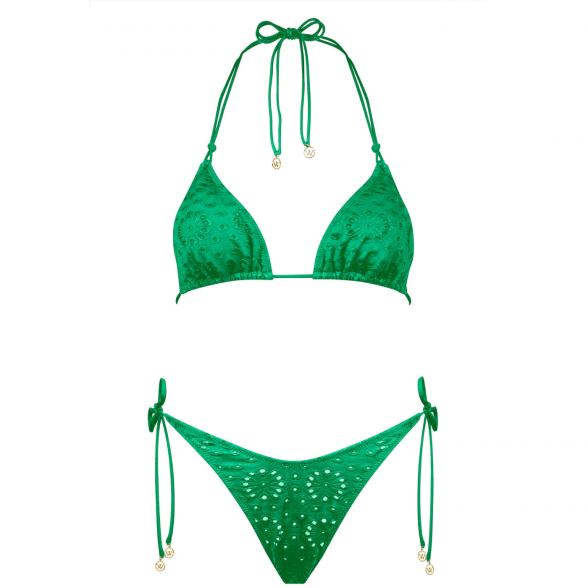 WATERCULT Riviera Notes bikini top green flare 4